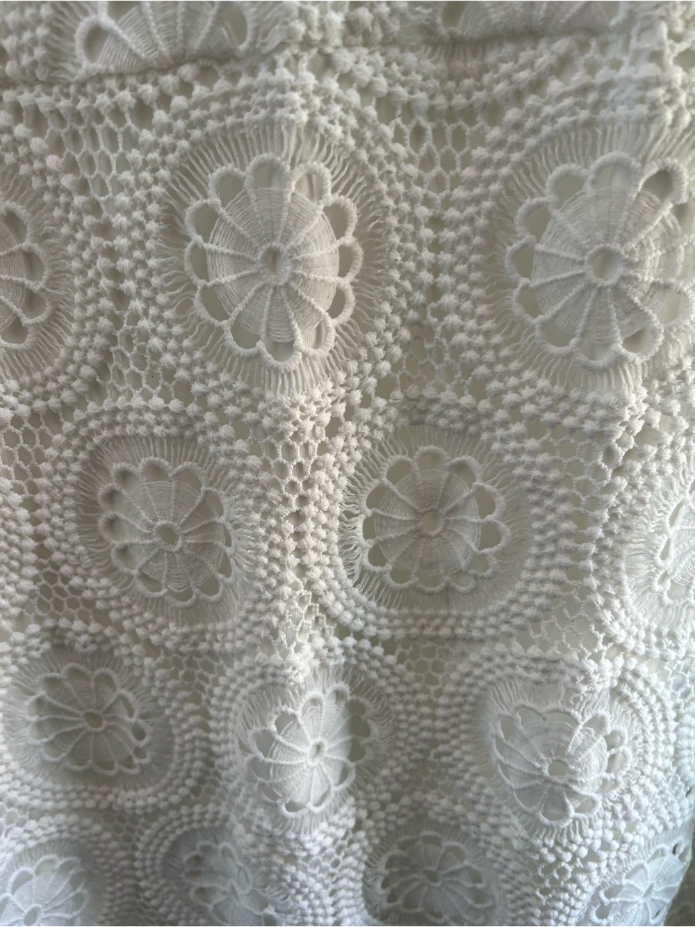 XPlusWear Eyelet Lace Midi Dress in White - Picture 3 of 11